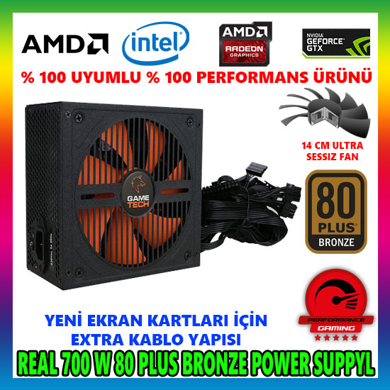 GAMETECH GTP-700 700W 80 PLUS POWER SUPPLY GAMETECH GTP-700 700W 80 PLUS POWER SUPPLY